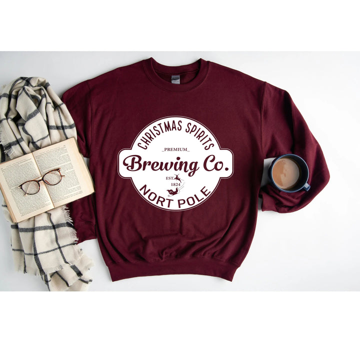 North Pole Brewing Co. Sweatshirts | North Pole Sweatshirts | Family Christmas Gift Cypress DTF