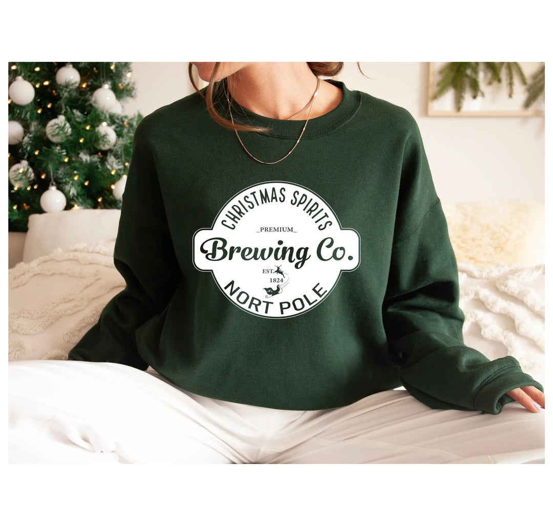 North Pole Brewing Co. Sweatshirts | North Pole Sweatshirts | Family Christmas Gift Cypress DTF