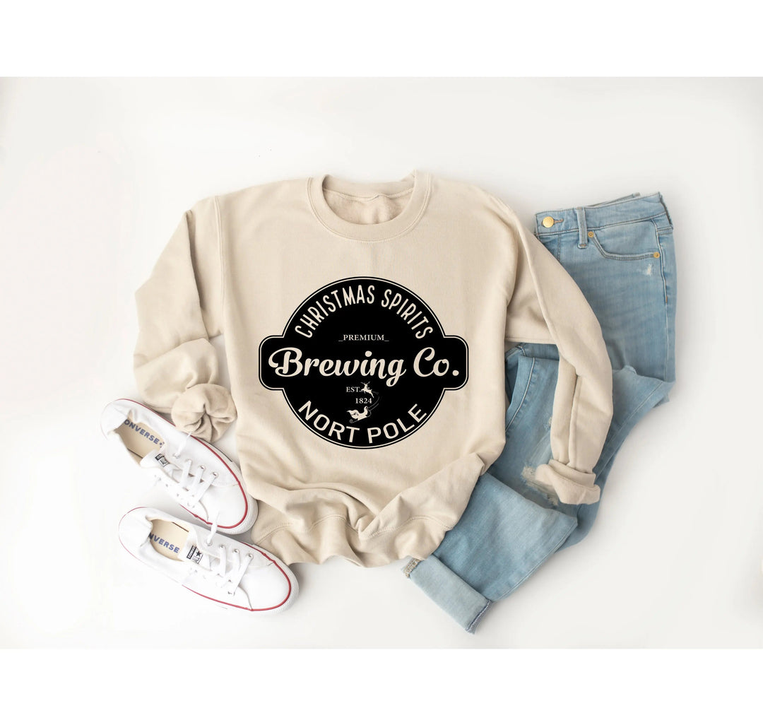 North Pole Brewing Co. Sweatshirts | North Pole Sweatshirts | Family Christmas Gift Cypress DTF