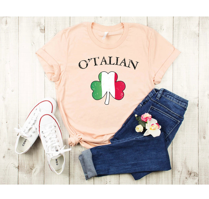 O'Talian Shirt - Shamrock & Irish Italian St. Patrick's Day Tee Cypress DTF