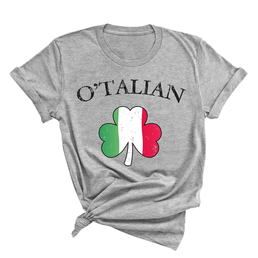 O'Talian Shirt - Shamrock & Irish Italian St. Patrick's Day Tee Cypress DTF