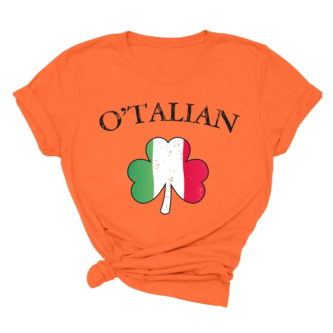 O'Talian Shirt - Shamrock & Irish Italian St. Patrick's Day Tee Cypress DTF