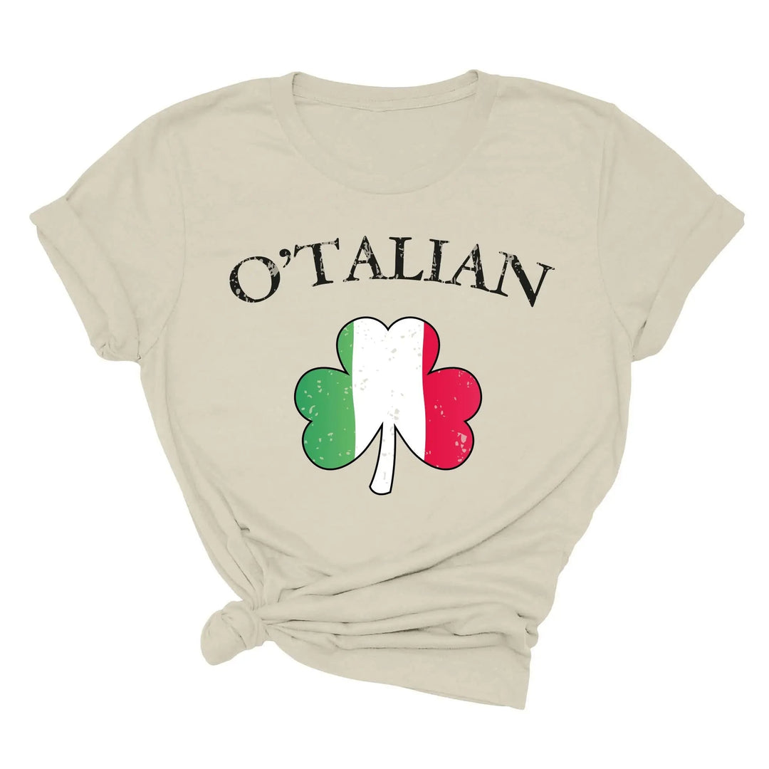 O'Talian Shirt - Shamrock & Irish Italian St. Patrick's Day Tee Cypress DTF