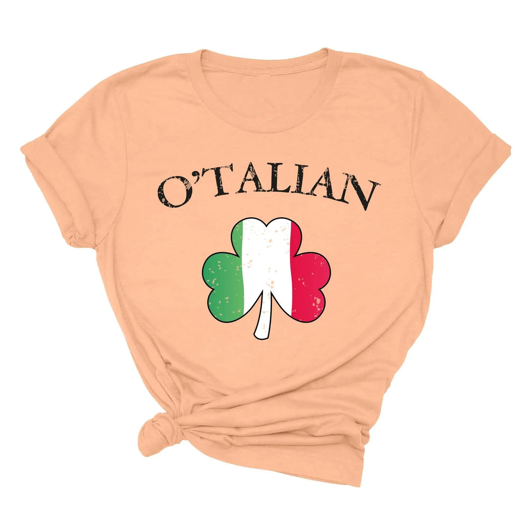 O'Talian Shirt - Shamrock & Irish Italian St. Patrick's Day Tee Cypress DTF
