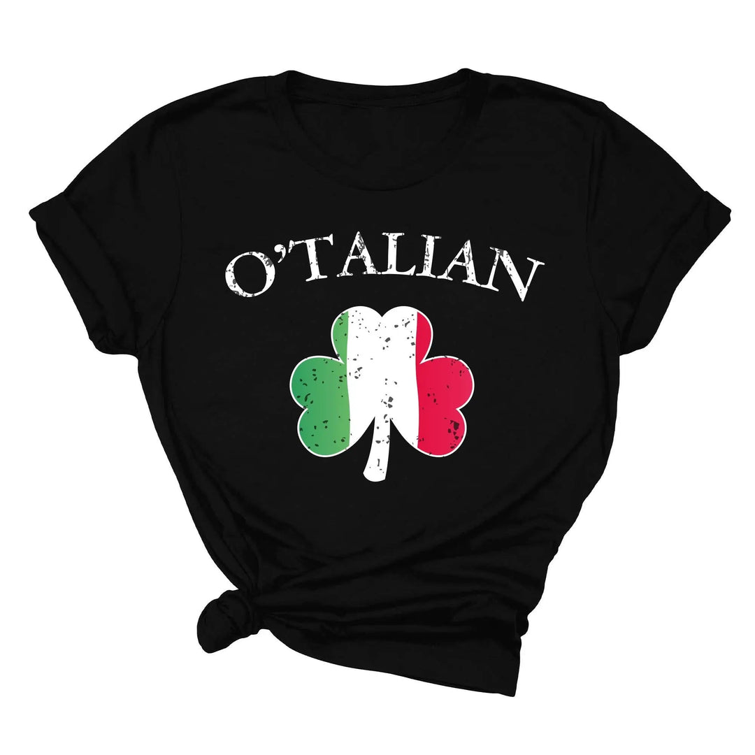 O'Talian Shirt - Shamrock & Irish Italian St. Patrick's Day Tee Cypress DTF