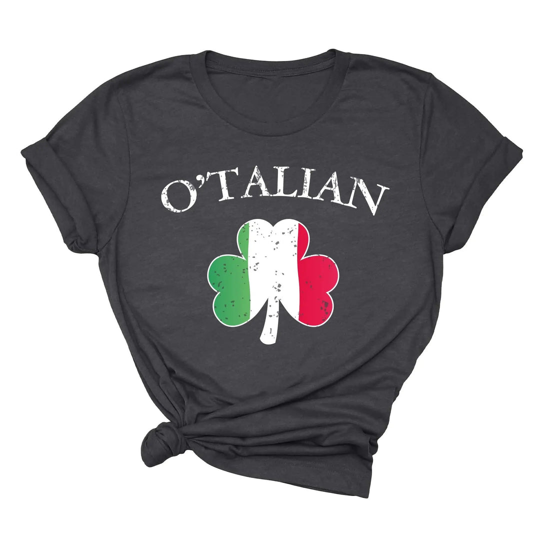 O'Talian Shirt - Shamrock & Irish Italian St. Patrick's Day Tee Cypress DTF