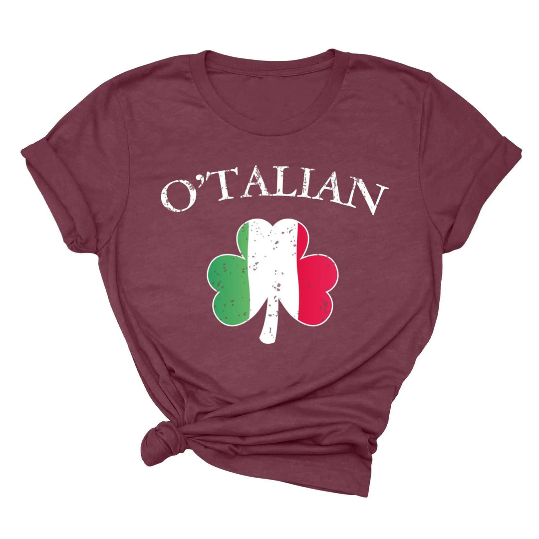 O'Talian Shirt - Shamrock & Irish Italian St. Patrick's Day Tee Cypress DTF