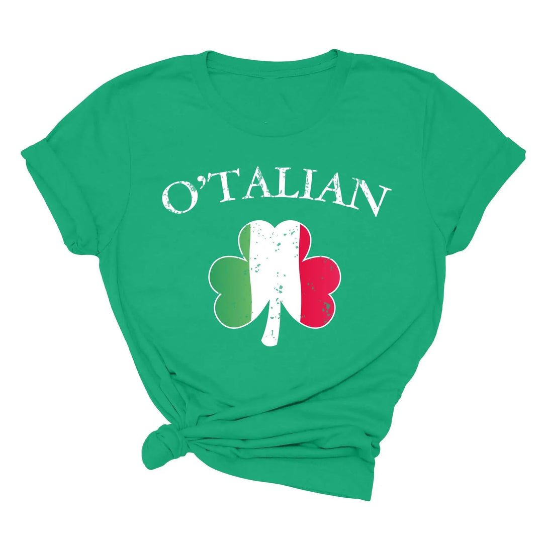 O'Talian Shirt - Shamrock & Irish Italian St. Patrick's Day Tee Cypress DTF