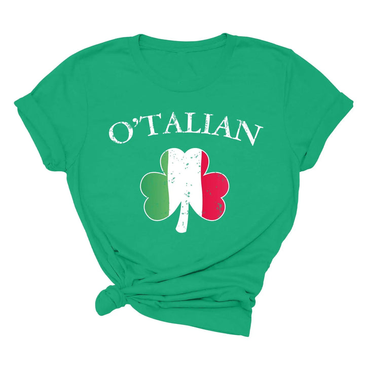 O'Talian Shirt - Shamrock & Irish Italian St. Patrick's Day Tee Cypress DTF