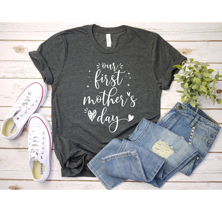 Our First Mother's Day Shirt - Matching Mommy & Me Outfit Gift Cypress DTF