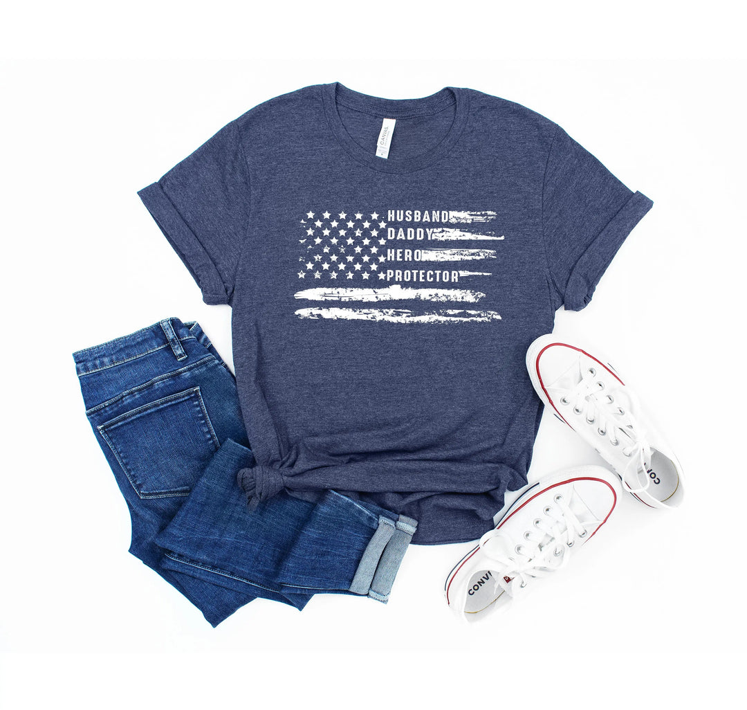 Patriotic Father's Day T-Shirt - Dad USA Flag Shirt | Gift from Daughter Cypress DTF