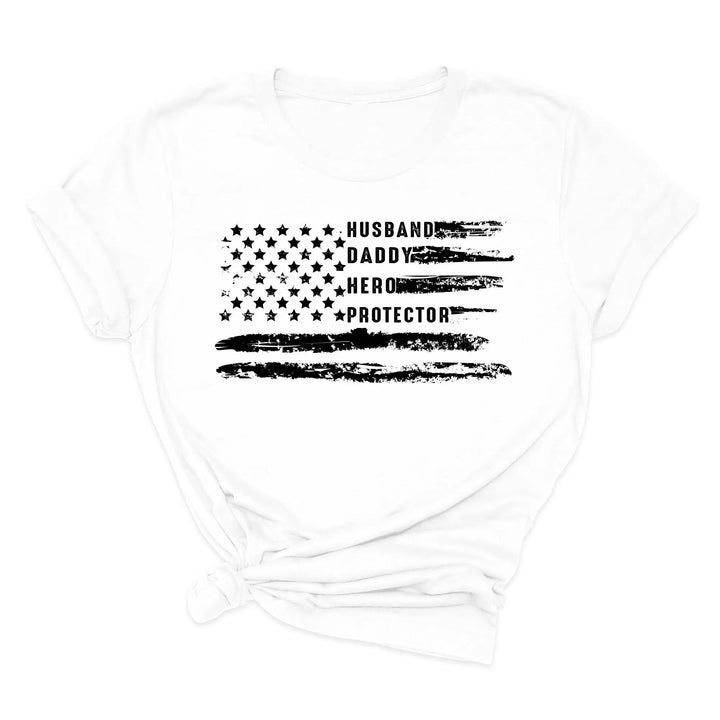 Patriotic Father's Day T-Shirt - Dad USA Flag Shirt | Gift from Daughter Cypress DTF