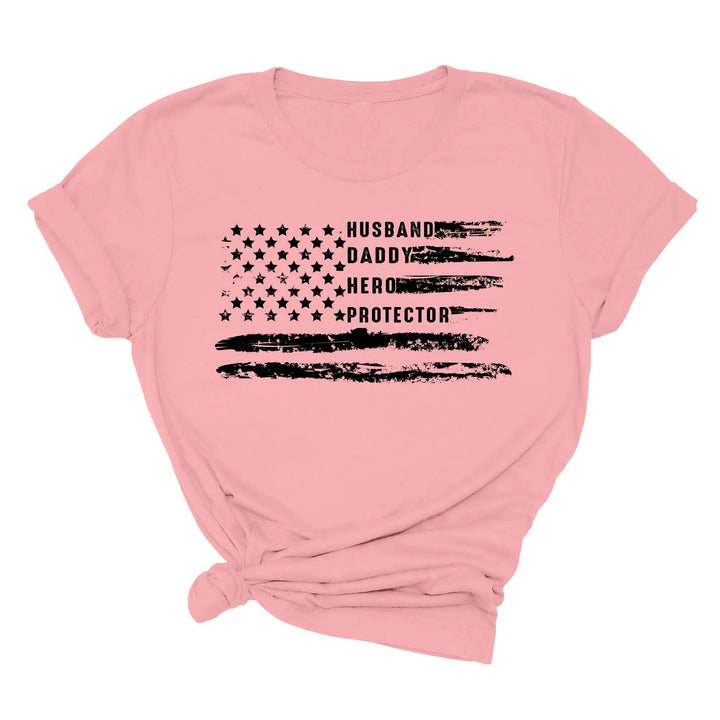 Patriotic Father's Day T-Shirt - Dad USA Flag Shirt | Gift from Daughter Cypress DTF