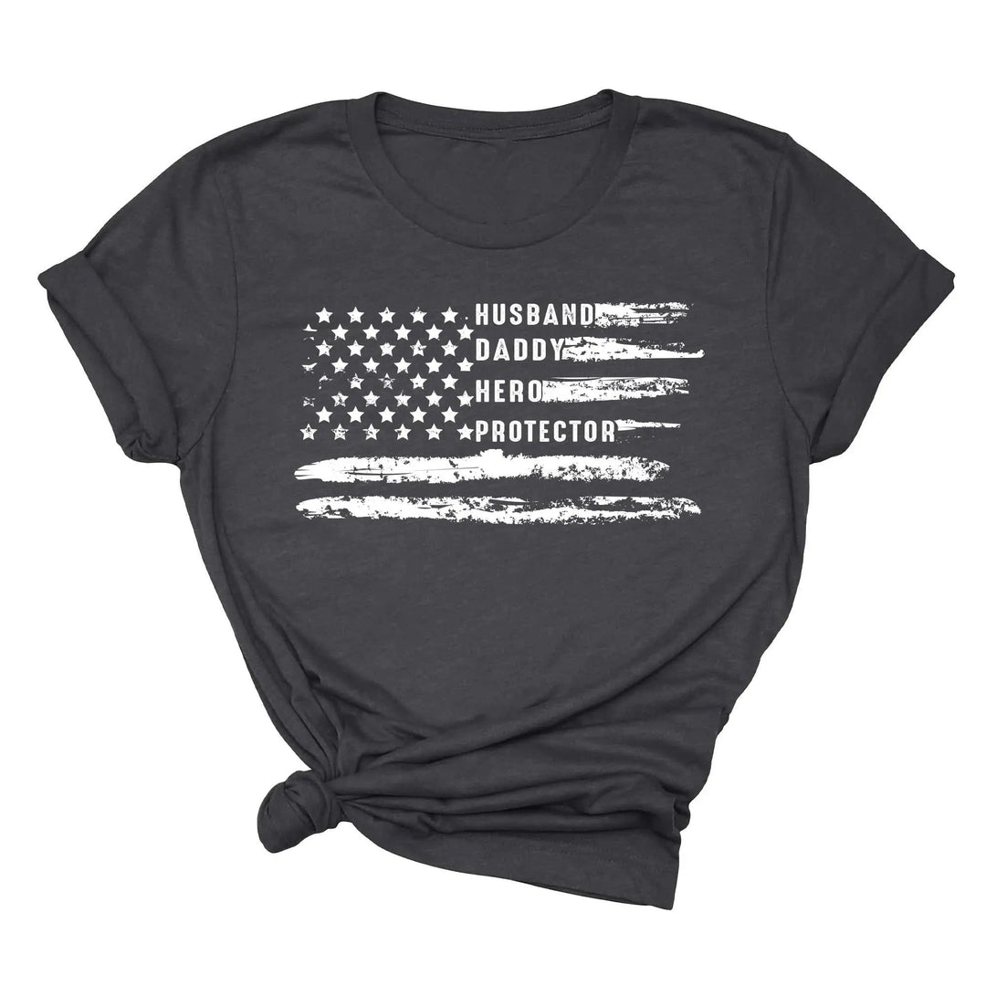Patriotic Father's Day T-Shirt - Dad USA Flag Shirt | Gift from Daughter Cypress DTF