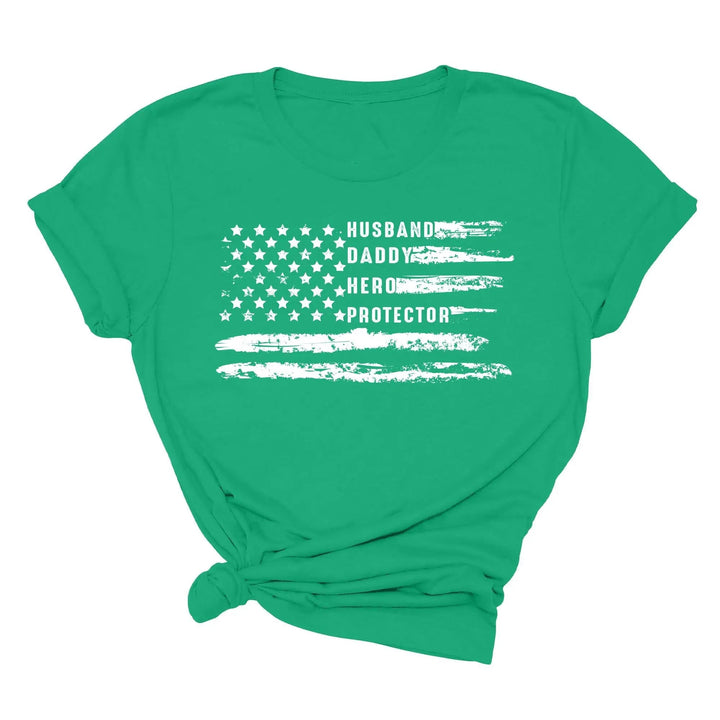 Patriotic Father's Day T-Shirt - Dad USA Flag Shirt | Gift from Daughter Cypress DTF