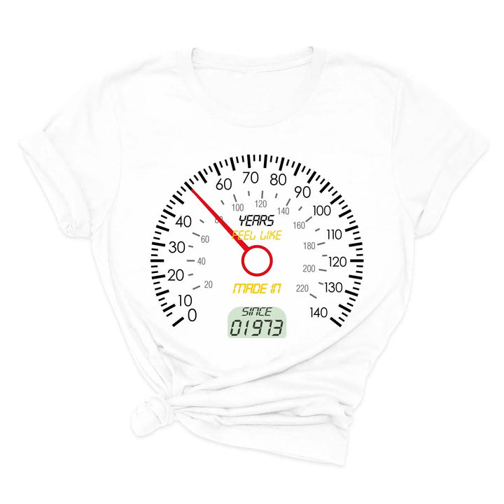 Personalized 50th Speedometer Shirt - Vintage 1973 Birthday Gift Cypress DTF