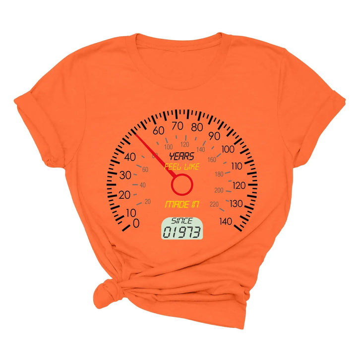 Personalized 50th Speedometer Shirt - Vintage 1973 Birthday Gift Cypress DTF