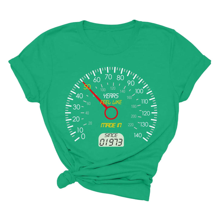 Personalized 50th Speedometer Shirt - Vintage 1973 Birthday Gift Cypress DTF