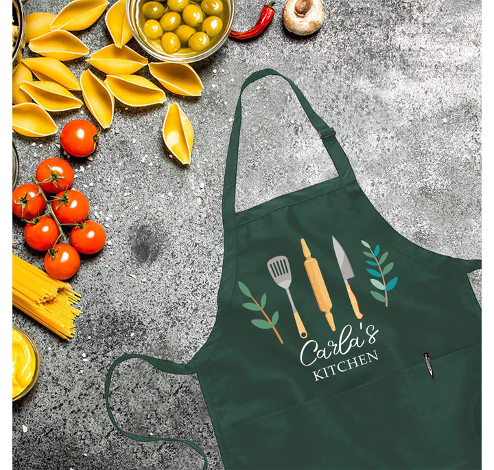 Personalized Apron with Pockets - Custom Men’s Apron | Gift for Him Cypress DTF