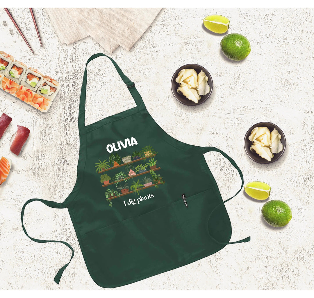 Personalized Gardening Apron - Custom Gift for Plant Lovers Cypress DTF