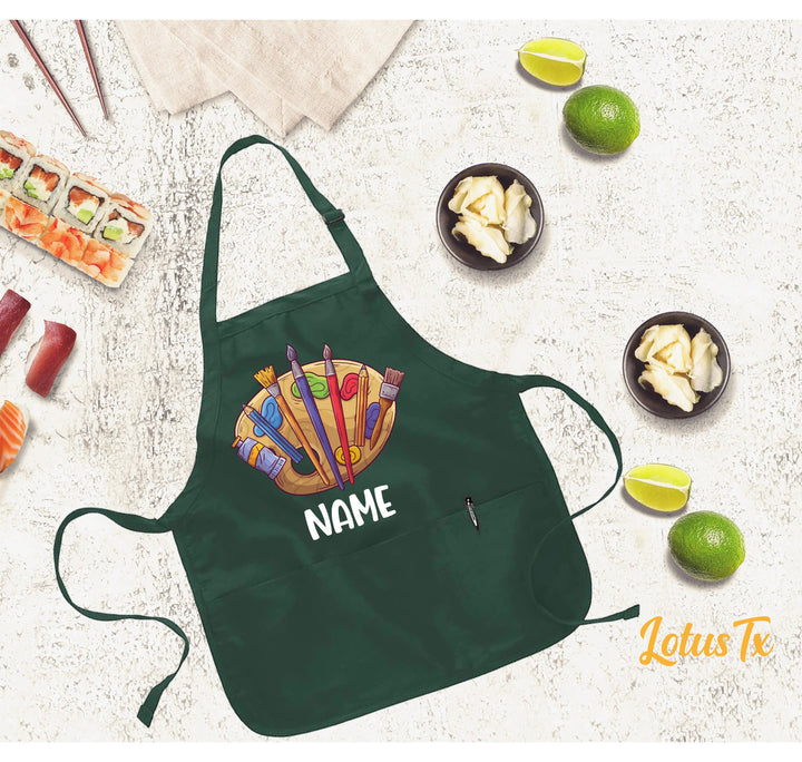 Personalized Kids Apron - Custom Artist Apron for Girls & Boys Cypress DTF