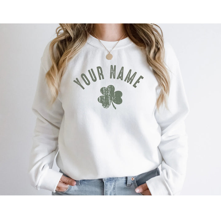 Personalized Last Name St. Patrick's Day Sweatshirt - Custom Irish Tee Cypress DTF