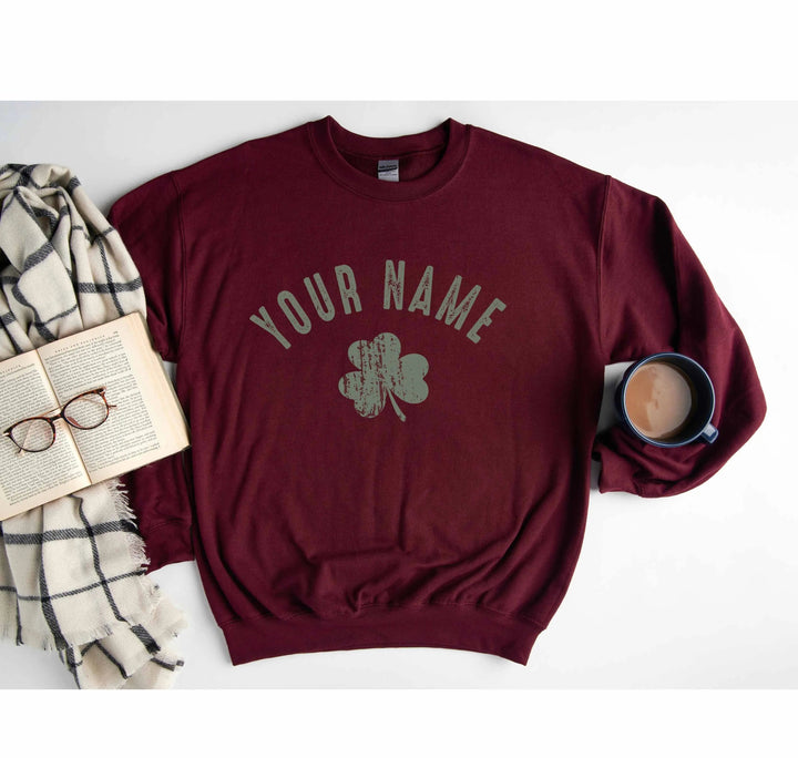 Personalized Last Name St. Patrick's Day Sweatshirt - Custom Irish Tee Cypress DTF