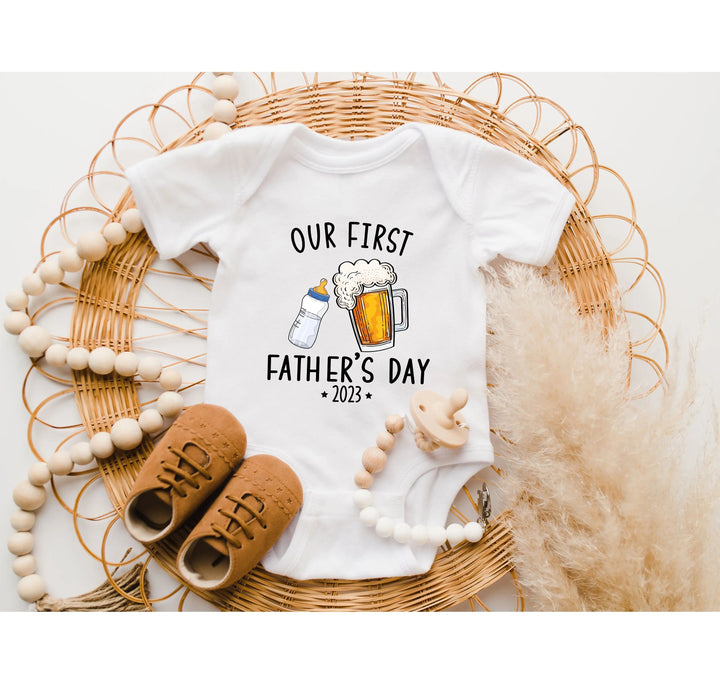 Personalized Our First Father's Day Bodysuit - Custom & Funny Gift Cypress DTF