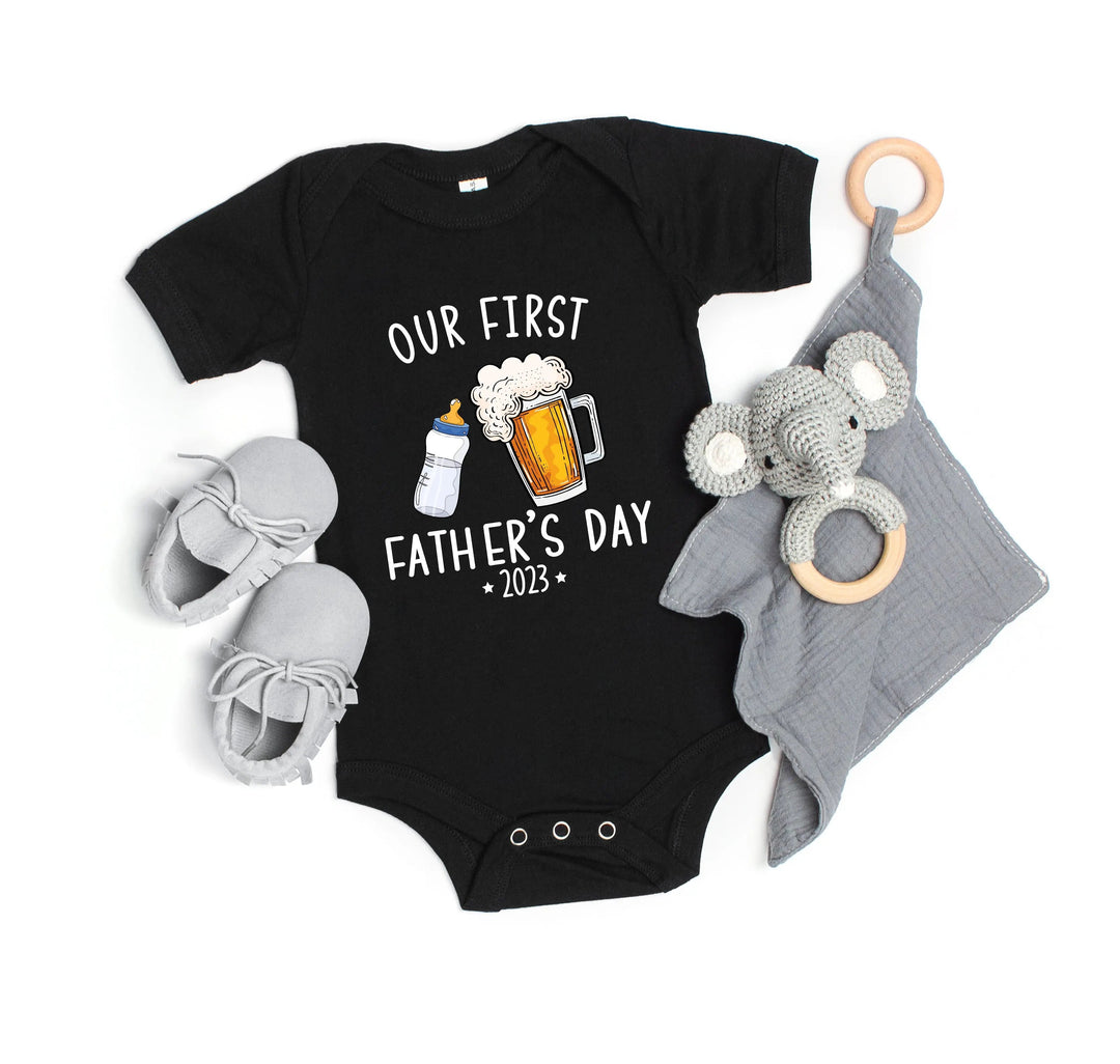 Personalized Our First Father's Day Bodysuit - Custom & Funny Gift Cypress DTF