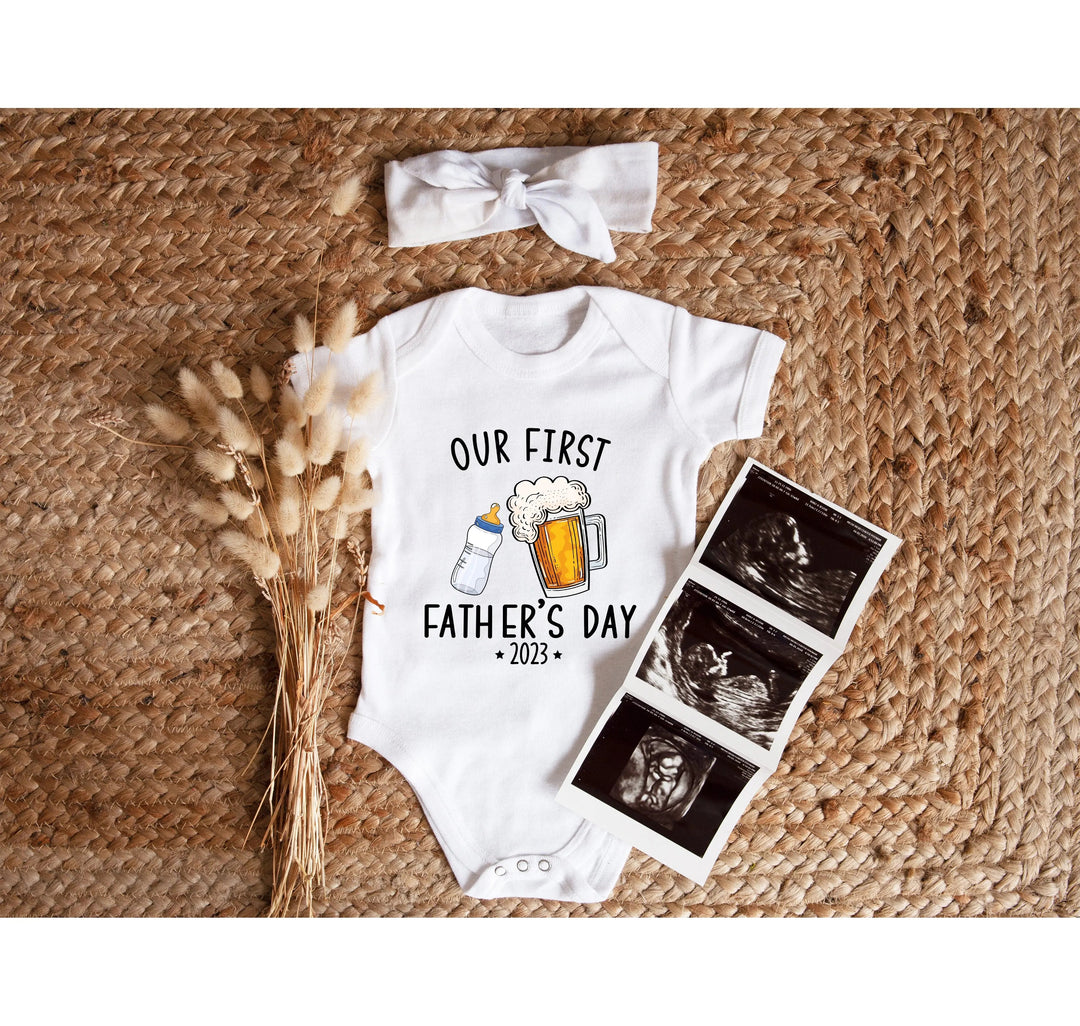 Personalized Our First Father's Day Bodysuit - Custom & Funny Gift Cypress DTF