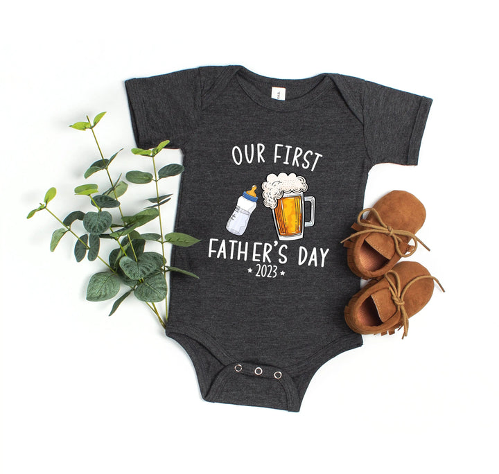 Personalized Our First Father's Day Bodysuit - Custom & Funny Gift Cypress DTF