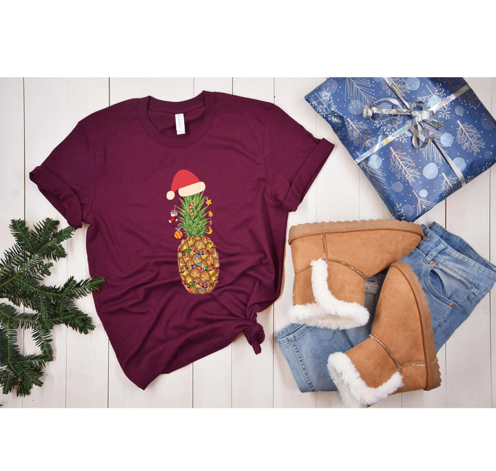 Pineapple Christmas Shirt | Christmas Vacation & Pineapple Lights Tee Cypress DTF