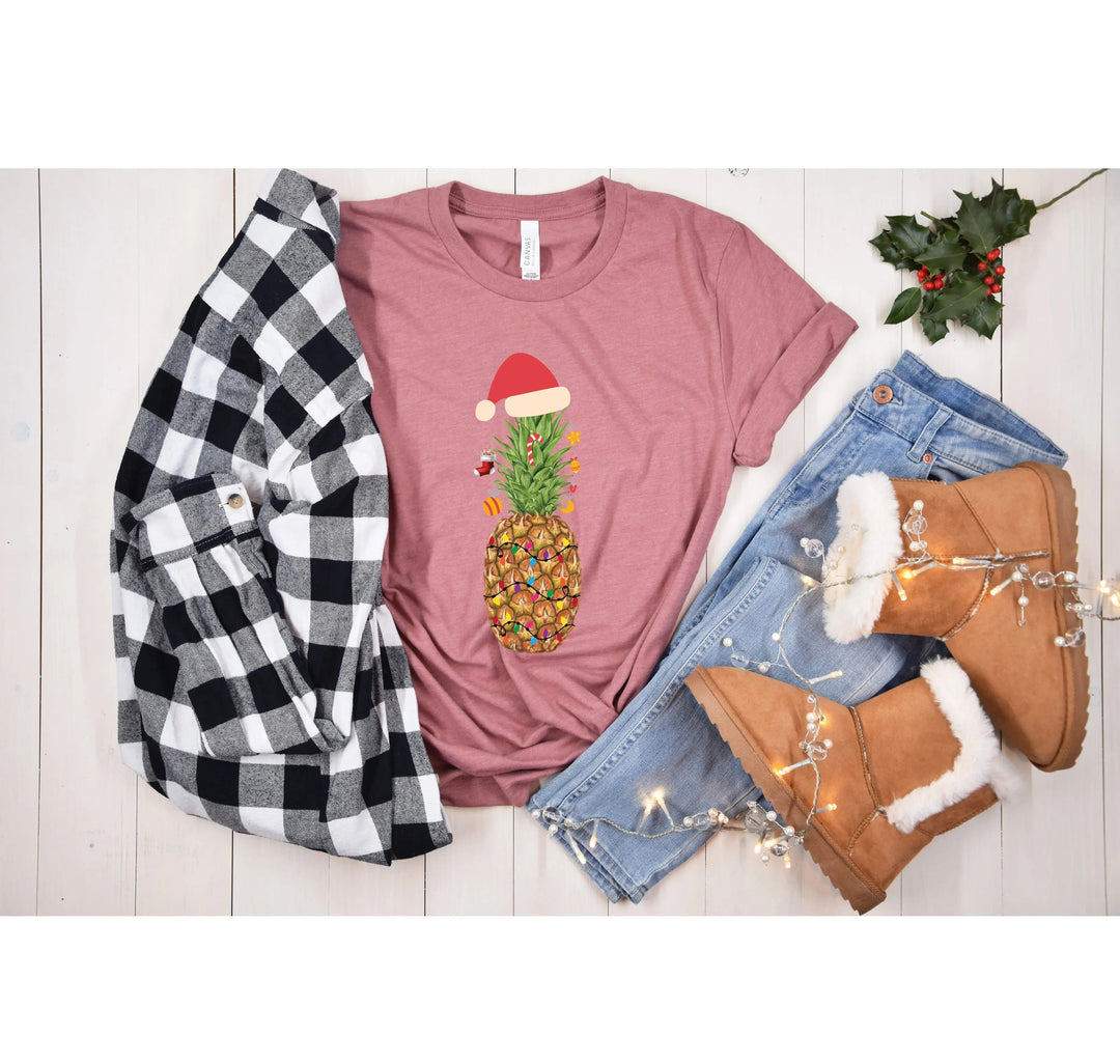 Pineapple Christmas Shirt | Christmas Vacation & Pineapple Lights Tee Cypress DTF