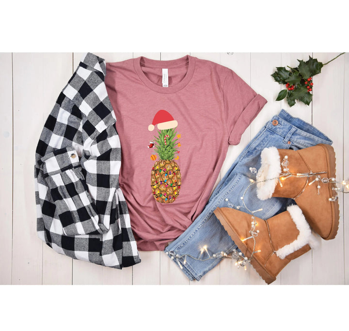 Pineapple Christmas Shirt | Christmas Vacation & Pineapple Lights Tee Cypress DTF