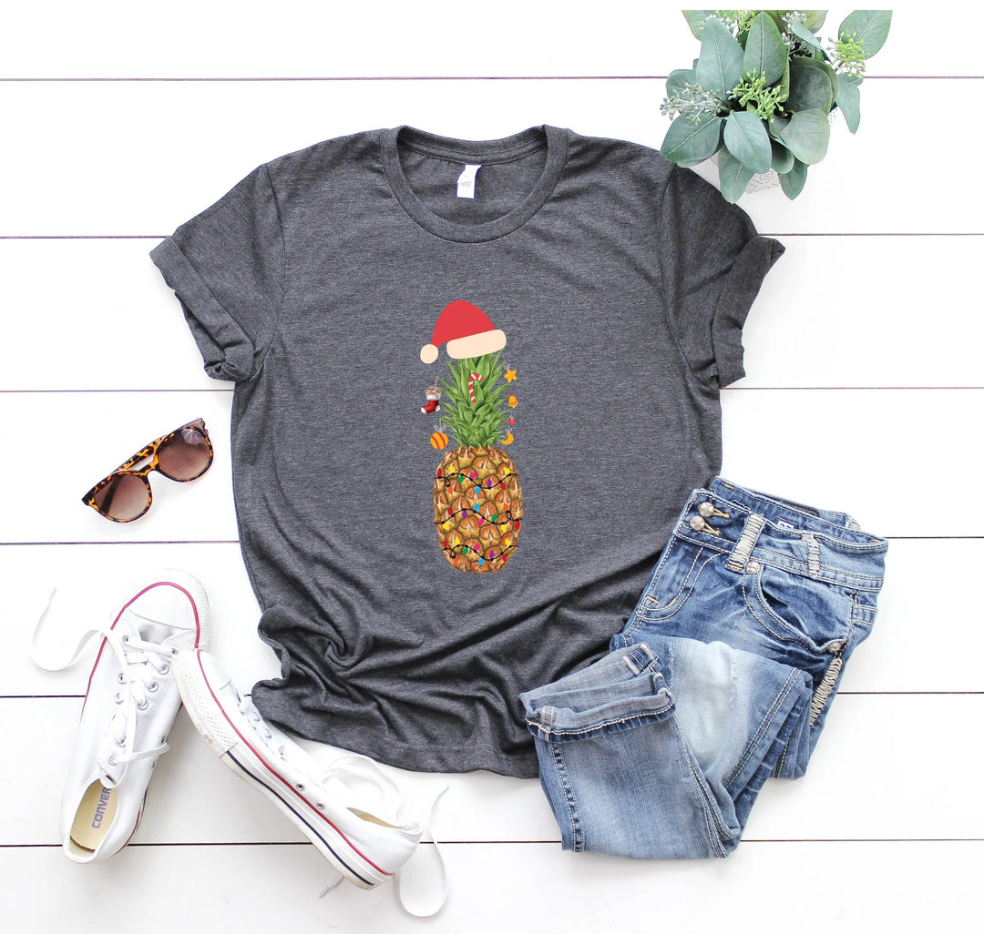 Pineapple Christmas Shirt | Christmas Vacation & Pineapple Lights Tee Cypress DTF