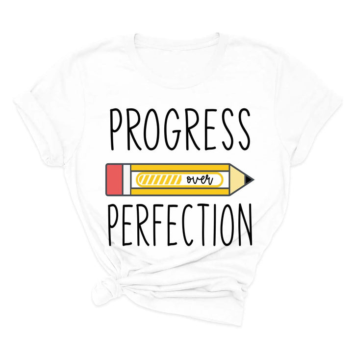 Progress Over Perfection Shirt, Retro Teacher Tee, New Teacher Gifts Cypress DTF