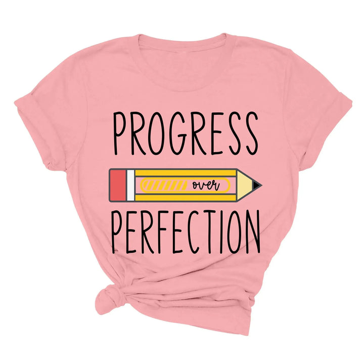 Progress Over Perfection Shirt, Retro Teacher Tee, New Teacher Gifts Cypress DTF