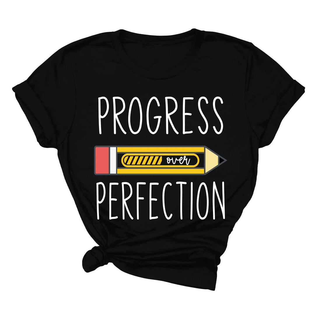 Progress Over Perfection Shirt, Retro Teacher Tee, New Teacher Gifts Cypress DTF