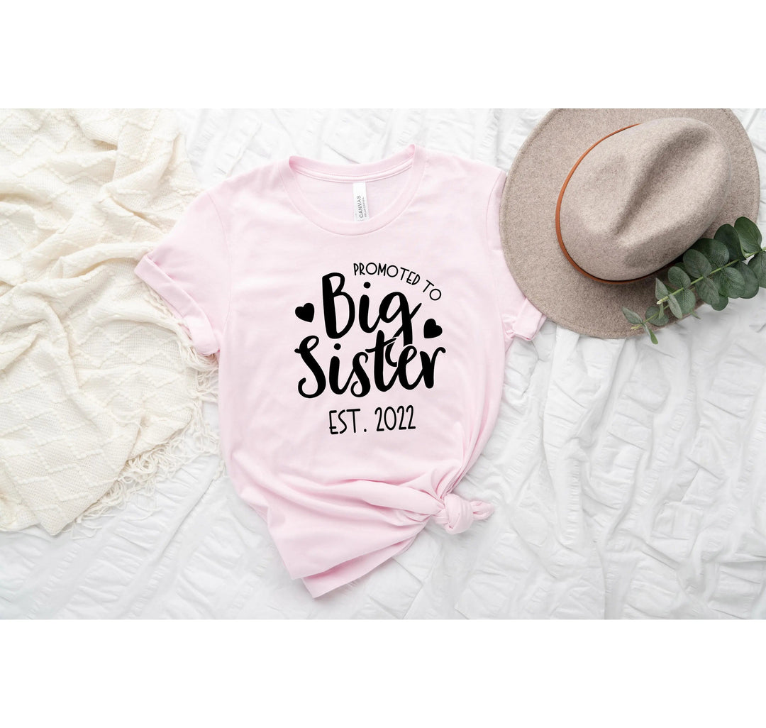 Promoted to Big Sister Shirt - Toddler & Kids Baby Announcement Tee Cypress DTF