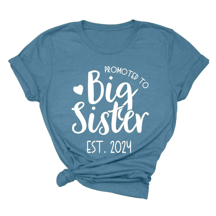 Promoted to Big Sister Shirt - Toddler & Kids Baby Announcement Tee Cypress DTF