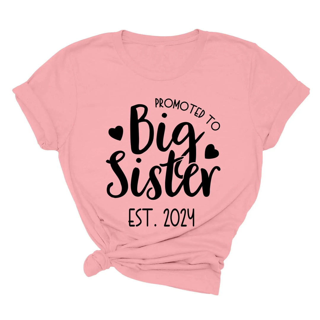 Promoted to Big Sister Shirt - Toddler & Kids Baby Announcement Tee Cypress DTF