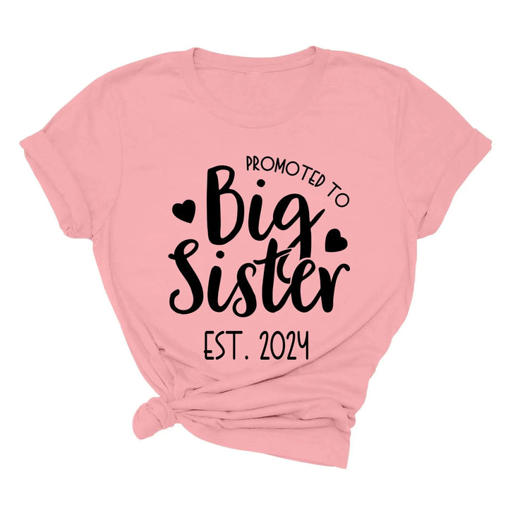 Promoted to Big Sister Shirt - Toddler & Kids Baby Announcement Tee Cypress DTF