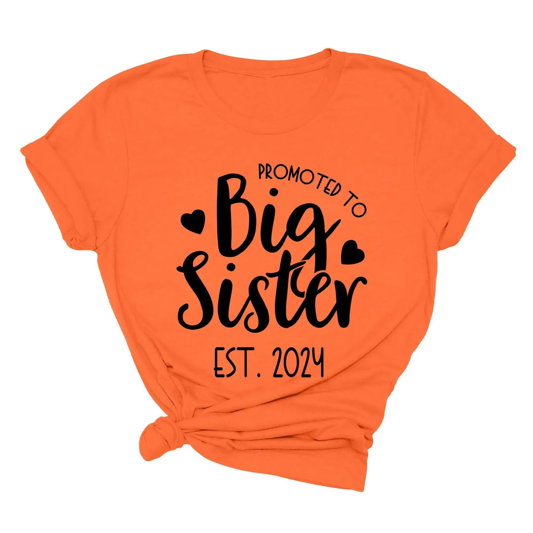 Promoted to Big Sister Shirt - Toddler & Kids Baby Announcement Tee Cypress DTF
