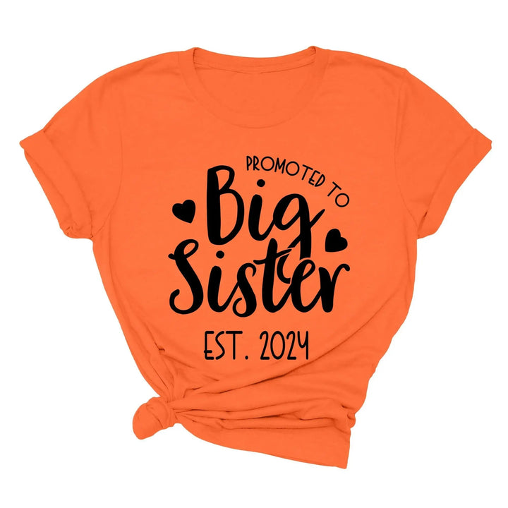Promoted to Big Sister Shirt - Toddler & Kids Baby Announcement Tee Cypress DTF