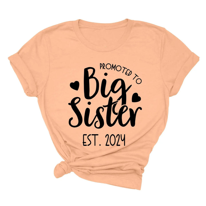 Promoted to Big Sister Shirt - Toddler & Kids Baby Announcement Tee Cypress DTF