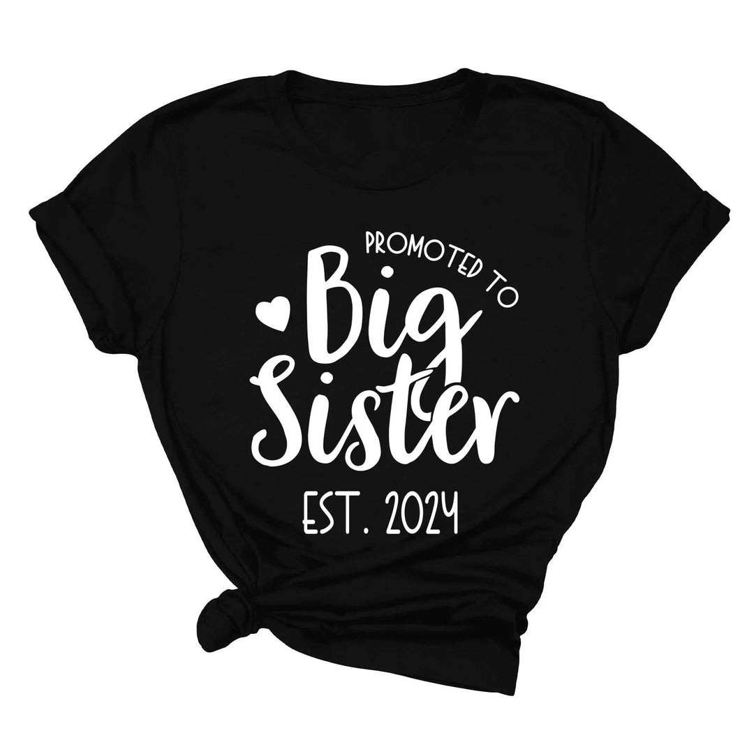 Promoted to Big Sister Shirt - Toddler & Kids Baby Announcement Tee Cypress DTF