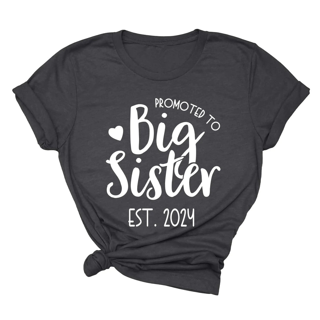 Promoted to Big Sister Shirt - Toddler & Kids Baby Announcement Tee Cypress DTF