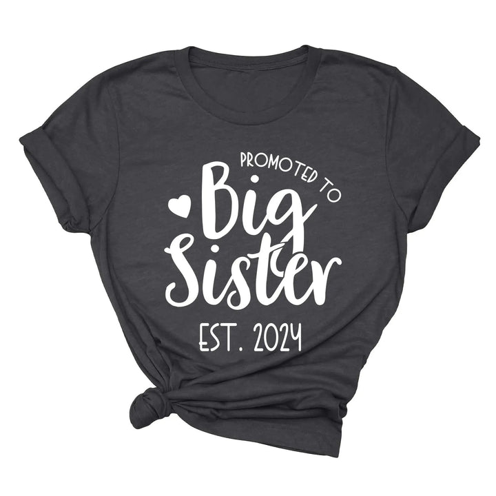 Promoted to Big Sister Shirt - Toddler & Kids Baby Announcement Tee Cypress DTF