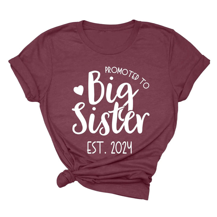 Promoted to Big Sister Shirt - Toddler & Kids Baby Announcement Tee Cypress DTF