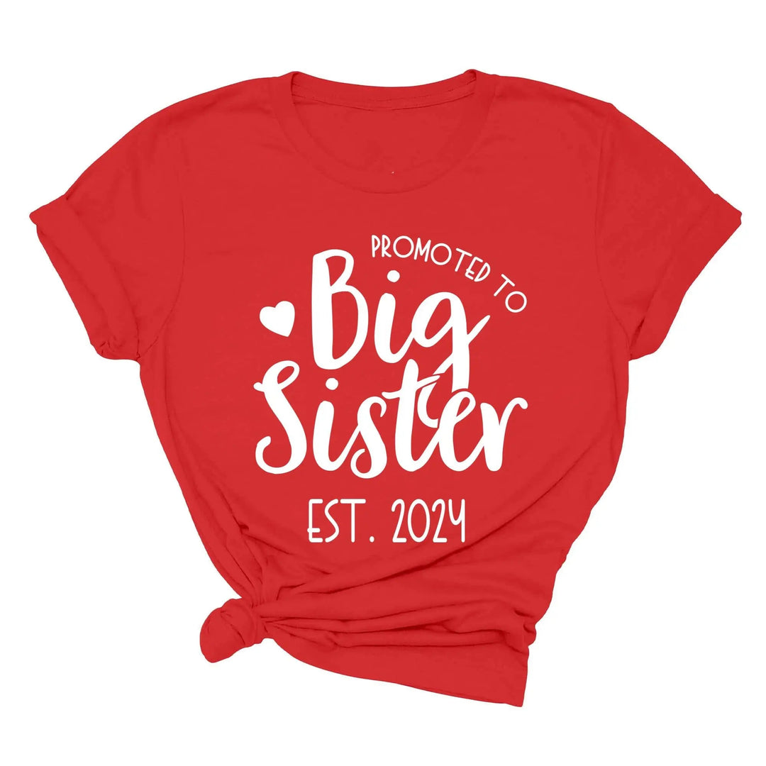 Promoted to Big Sister Shirt - Toddler & Kids Baby Announcement Tee Cypress DTF